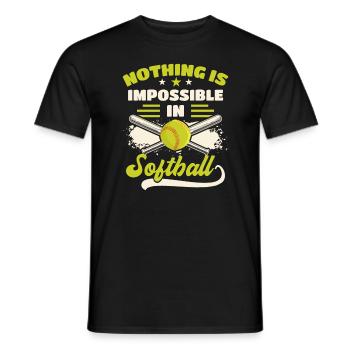 Entraîneur sportif de softball - T-shirt homme - noir - Devant - AI Model Male 178 light (178cm)
