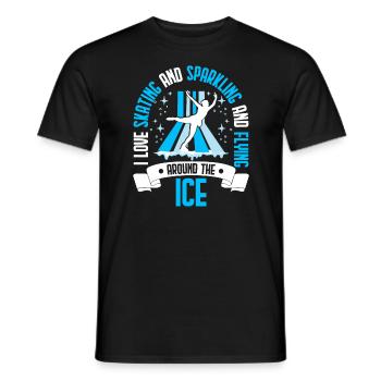 Patinage sur glace Patineurs sur glace - T-shirt homme - noir - Devant - AI Model Male 178 light (178cm)