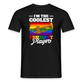 Posaune Jazzmusik Trompetenspieler - Männer T-Shirt - Schwarz - Vorne - AI Model Male 178 light (178cm)