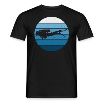Damen Scuba Diver Diver Free Dive Scuba Tauchen - Männer T-Shirt - Schwarz - Vorne - AI Model Male 178 light (178cm)
