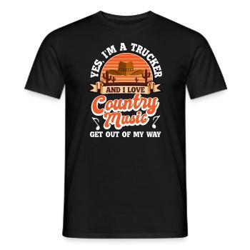 Guitare, Banjo, Musicien western, Musicien - T-shirt homme - noir - Devant - AI Model Male 178 light (178cm)