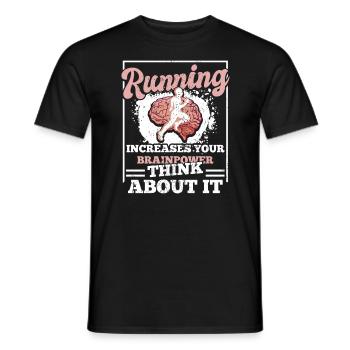 Joueurs d’ultramarathon d’équipement de course de marathon - T-shirt homme - noir - Devant - AI Model Male 178 light (178cm)