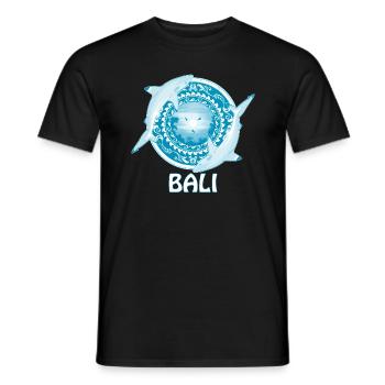 Requins de récif à pointe noire Bali Indonésie - T-shirt homme - noir - Devant - AI Model Male 178 light (178cm)