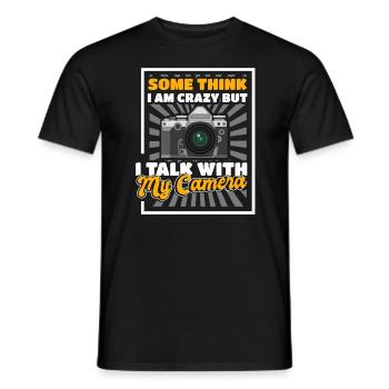 Directeur de la photographie Photographe Portrait Photographe - T-shirt homme - noir - Devant - AI Model Male 178 light (178cm)
