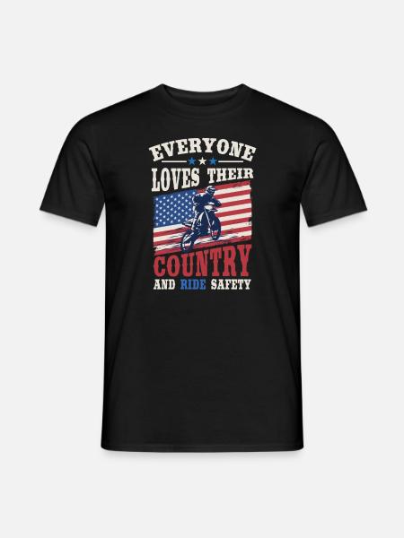Amerikanische Flagge Motocross Dirt Bike - Männer T-Shirt - Schwarz