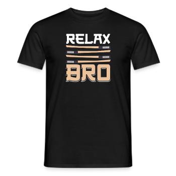 Kendo Relax Frère Aïkido - T-shirt homme - noir - Devant - AI Model Male 178 light (178cm)