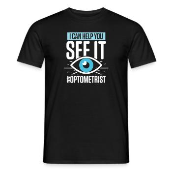 Ophthalmic Eye Test Ophthalmologist - Men's T-Shirt - black - Front - AI Model Male 178 light (178cm)