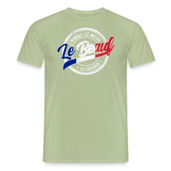 Beauf Homme Mythe Légende Beau-Frère - T-shirt homme - vert sauge - Devant - AI Model Male 178 light (178cm)