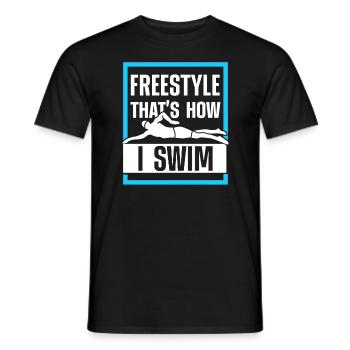 Nageurs Natation Natation - T-shirt homme - noir - Devant - AI Model Male 178 light (178cm)
