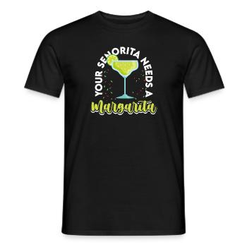 Deine Señorita braucht eine Margarita Mama - Männer T-Shirt - Schwarz - Vorne - AI Model Male 178 light (178cm)
