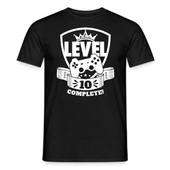 Level 10 Complete Birthday Gift 10 Years - Men's T-Shirt - black - Front - AI Model Male 178 light (178cm)
