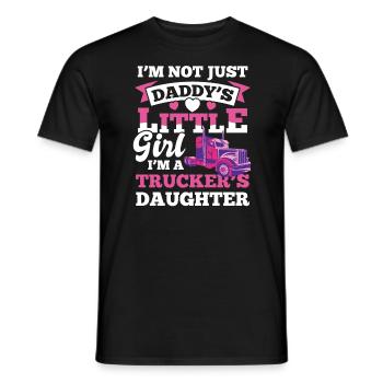 Driver Trailer Drive Trucker's Daughter - T-shirt herr - svart - Fram - AI Model Male 178 light (178cm)