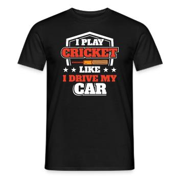 Cricket Coach Player - Men's T-Shirt - black - Front - AI Model Male 178 light (178cm)