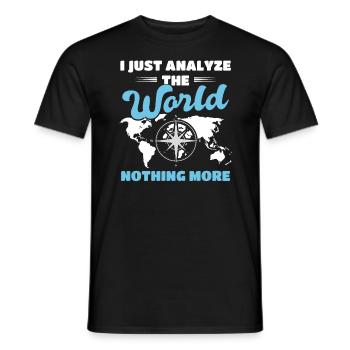 Cartography Map Cartograph - Men's T-Shirt - black - Front - AI Model Male 178 light (178cm)