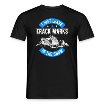 Snowmobiling Snowmobiling Snowmobilists Snow lovers - Men's T-Shirt - black - Front - AI Model Male 178 light (178cm)
