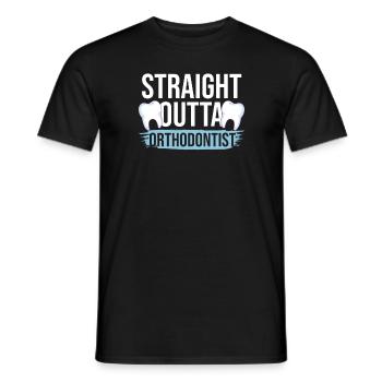 Hygiénistes dentaires Appareils dentaires Orthodontie Orthodontie - T-shirt homme - noir - Devant - AI Model Male 178 light (178cm)
