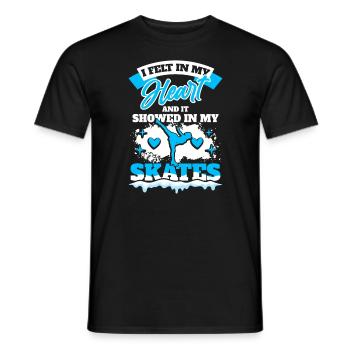 Figure Skating Figure skating - Men's T-Shirt - black - Front - AI Model Male 178 light (178cm)