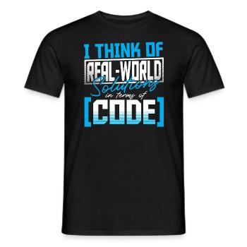 Javascript Software Developer - Men's T-Shirt - black - Front - AI Model Male 178 light (178cm)