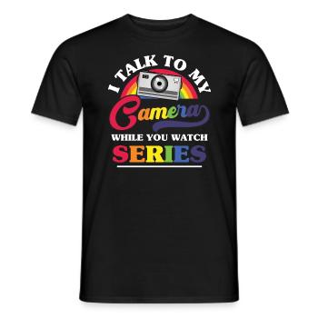 Photographie Photographe - T-shirt homme - noir - Devant - AI Model Male 178 light (178cm)