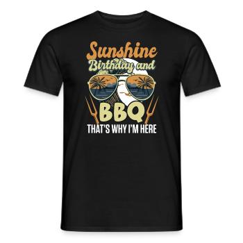 Geburtstag Grillen Grillen Barbeque Griller - Männer T-Shirt - Schwarz - Vorne - AI Model Male 178 light (178cm)