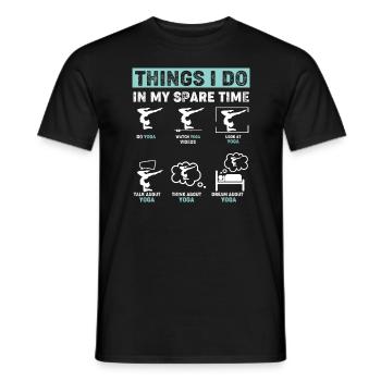 Choses dans mon temps libre Yoga - T-shirt homme - noir - Devant - AI Model Male 178 light (178cm)