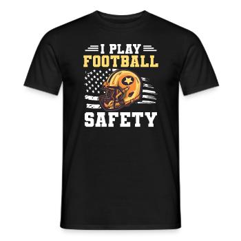 Football américain - T-shirt homme - noir - Devant - AI Model Male 178 light (178cm)