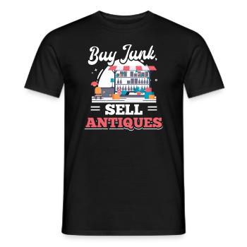 Tauschbörse Basar Kaufen Schrott Verkaufen Antiqui - Männer T-Shirt - Schwarz - Vorne - AI Model Male 178 light (178cm)