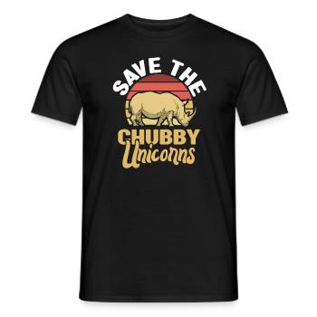 Nashorn Rettet die Nashörner Zoowärter - Männer T-Shirt - Schwarz - Vorne - AI Model Male 178 light (178cm)