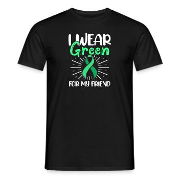 Green Mental Health Awareness - Men's T-Shirt - black - Front - AI Model Male 178 light (178cm)