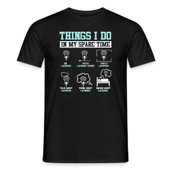 LAX Sports Game Funny Lacrosse Forward - T-shirt homme - noir - Devant - AI Model Male 178 light (178cm)