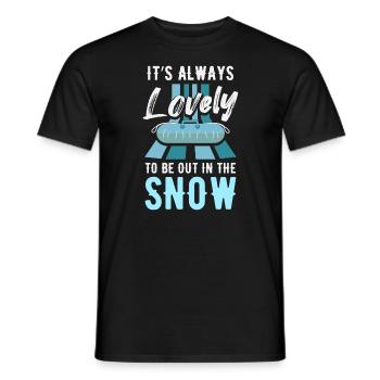 Sports de glissade sur tube - T-shirt homme - noir - Devant - AI Model Male 178 light (178cm)