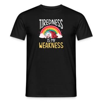 Ma faiblesse est-elle une licorne fatiguée - T-shirt homme - noir - Devant - AI Model Male 178 light (178cm)