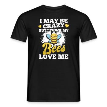 Meine Bienen lieben mich Honigliebhaber Honigwaben - Männer T-Shirt - Schwarz - Vorne - AI Model Male 178 light (178cm)