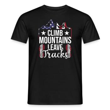 Wandern Wald Rucksacktourist Naturspaziergang Lieb - Männer T-Shirt - Schwarz - Vorne - AI Model Male 178 light (178cm)