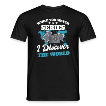 Photographe Directeur de la photographie - T-shirt homme - noir - Devant - AI Model Male 178 light (178cm)
