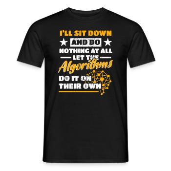Algorithmen Computerprogrammierer Roboteringenieur - Männer T-Shirt - Schwarz - Vorne - AI Model Male 178 light (178cm)