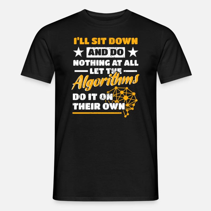 Algorithmen Computerprogrammierer Roboteringenieur - Männer T-Shirt - Schwarz