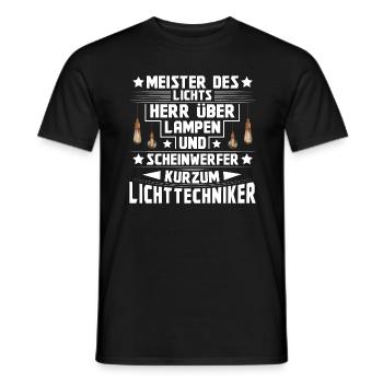 Veranstaltungstechniker Lichttechniker - Männer T-Shirt - Schwarz - Vorne - AI Model Male 178 light (178cm)