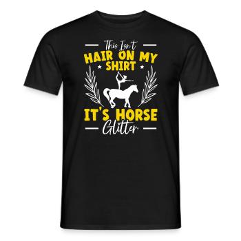 Ce ne sont pas des cheveux sur ma chemise, ce sont des paillettes de cheval - T-shirt homme - noir - Devant - AI Model Male 178 light (178cm)