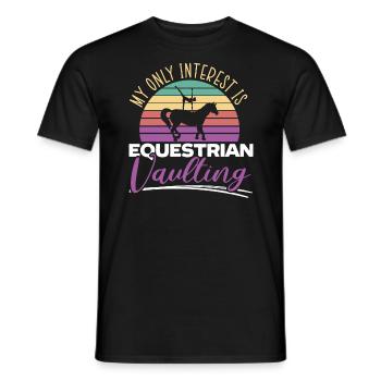 Mein einziges Interesse gilt dem Voltigierpferd - Männer T-Shirt - Schwarz - Vorne - AI Model Male 178 light (178cm)