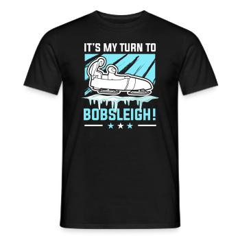 Wintersport Rennsport Bobfahren Bobteam - Männer T-Shirt - Schwarz - Vorne - AI Model Male 178 light (178cm)