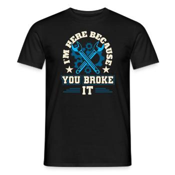 Garage Mechanic Craftsman - Men's T-Shirt - black - Front - AI Model Male 178 light (178cm)