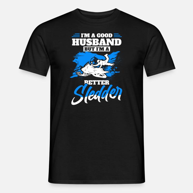 Snowmobiling Snow lovers Sledging - Men's T-Shirt - black