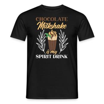 Schokoladen-Milchshake ist mein Spirituosen-Choco - Männer T-Shirt - Schwarz - Vorne - AI Model Male 178 light (178cm)