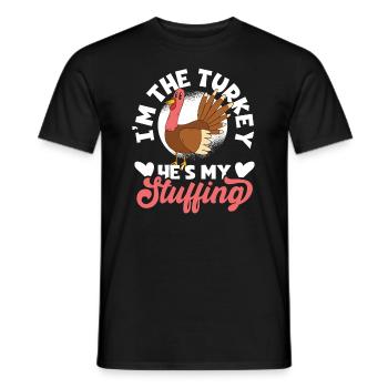 Stuff Valentine's Day Couple - Men's T-Shirt - black - Front - AI Model Male 178 light (178cm)