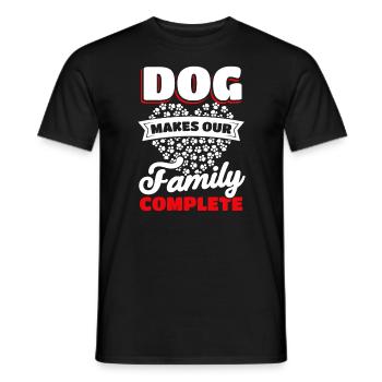 Familie Haustierbesitzer Welpe Hundeliebhaber - Männer T-Shirt - Schwarz - Vorne - AI Model Male 178 light (178cm)