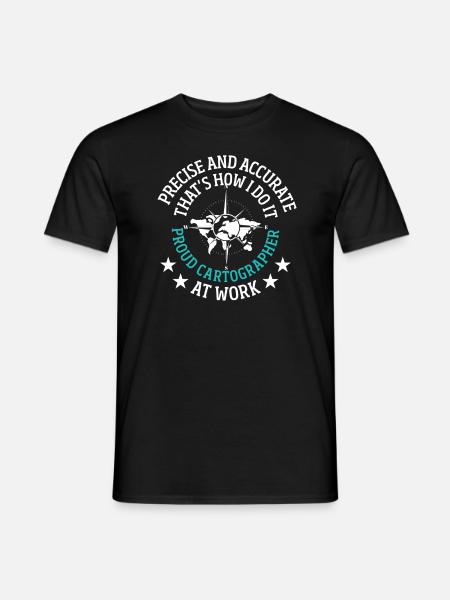Cartographer Map Cartography - Men's T-Shirt - black