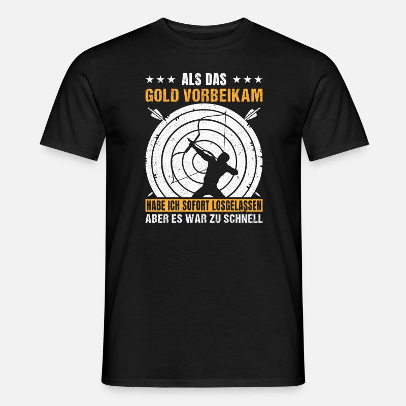 Bogenschießen Bogensport Bogenschütze - Männer T-Shirt - Schwarz