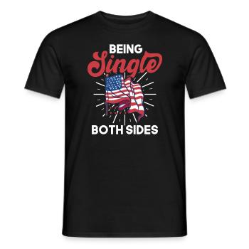 Liebe Anti Valentinstag US Flagge Patriotisch - Männer T-Shirt - Schwarz - Vorne - AI Model Male 178 light (178cm)