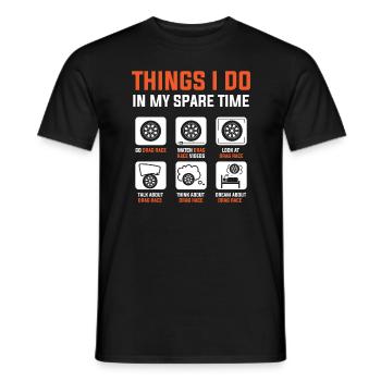 Car mechanic athletes car lovers - Men's T-Shirt - black - Front - AI Model Male 178 light (178cm)